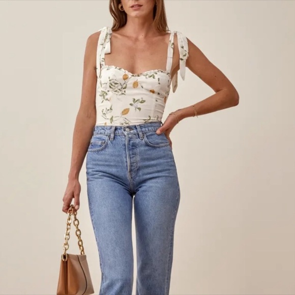 Reformation Tops - NWT Reformation Blanca Top in Citron Size 10